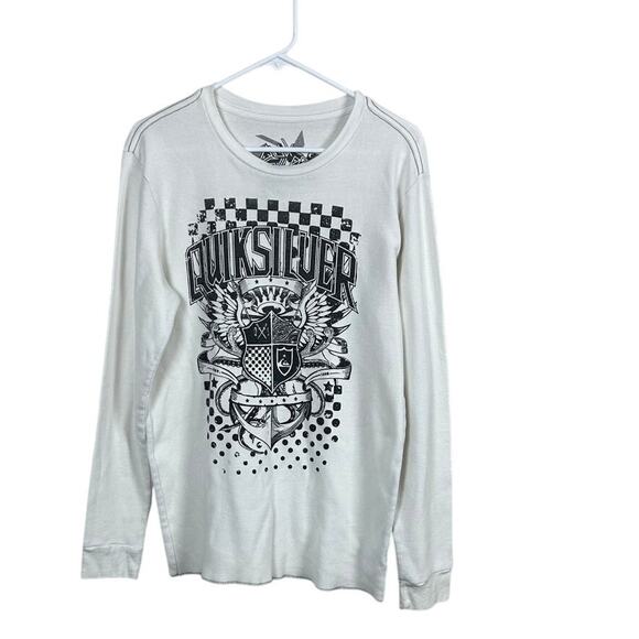 Quicksilver Y2K White Graphic Thermal size L - Picture 1 of 9